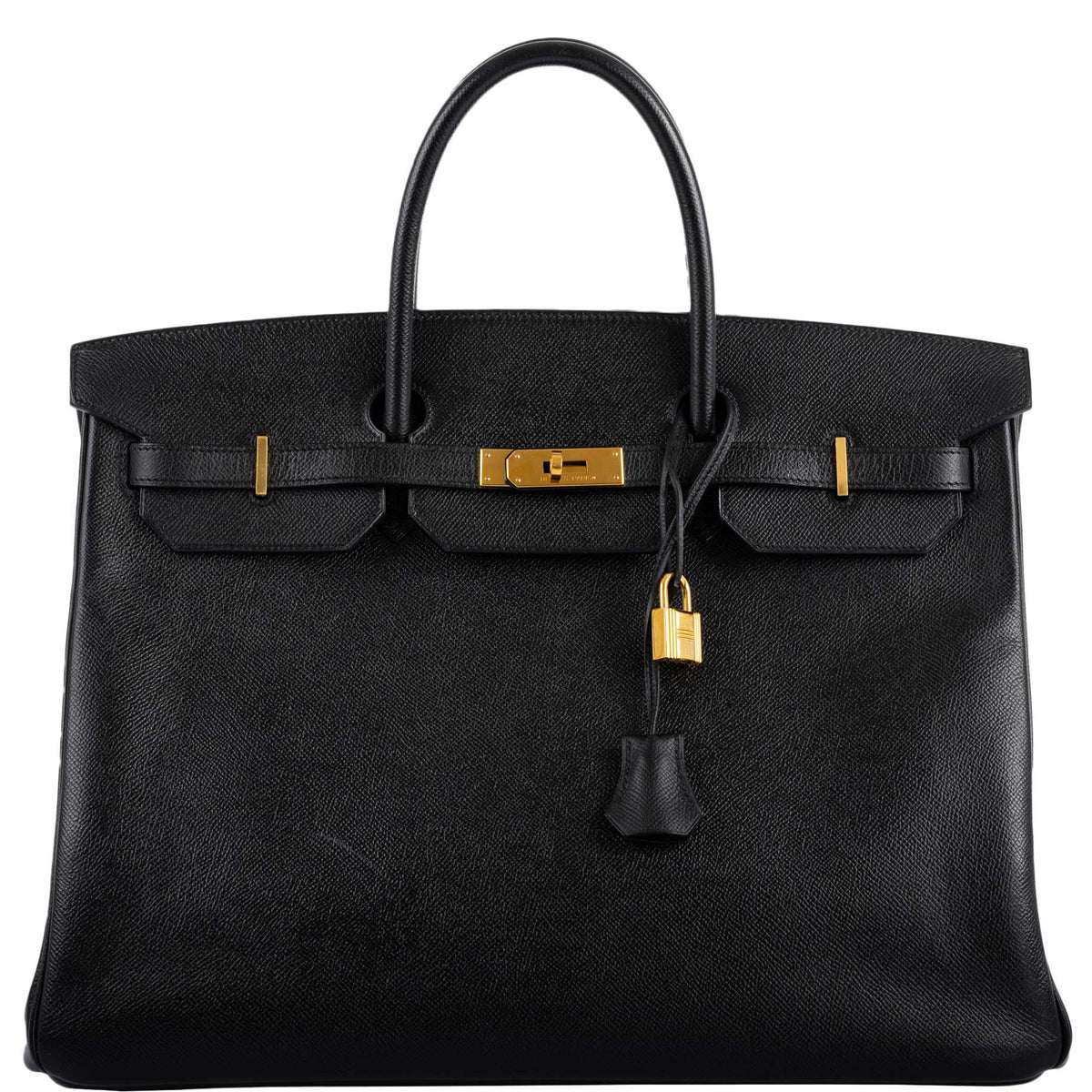 Hermès Birkin 40 Black Epsom Leather Gold Hardware - 2011, Square O - photo 1