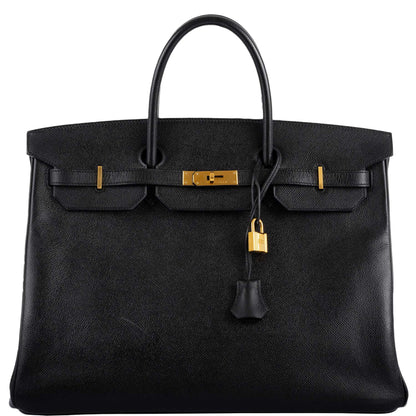Hermès Birkin 40 Black Epsom Leather Gold Hardware - 2011, Square O - photo 1