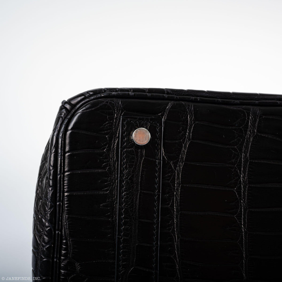 Hermès Birkin 40 Black Matte Porosus Crocodile Palladium Hardware - photo 19