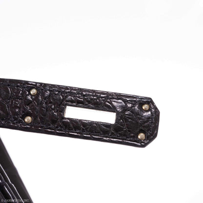 Hermès Birkin 40 Black Matte Porosus Crocodile Palladium Hardware - photo 22