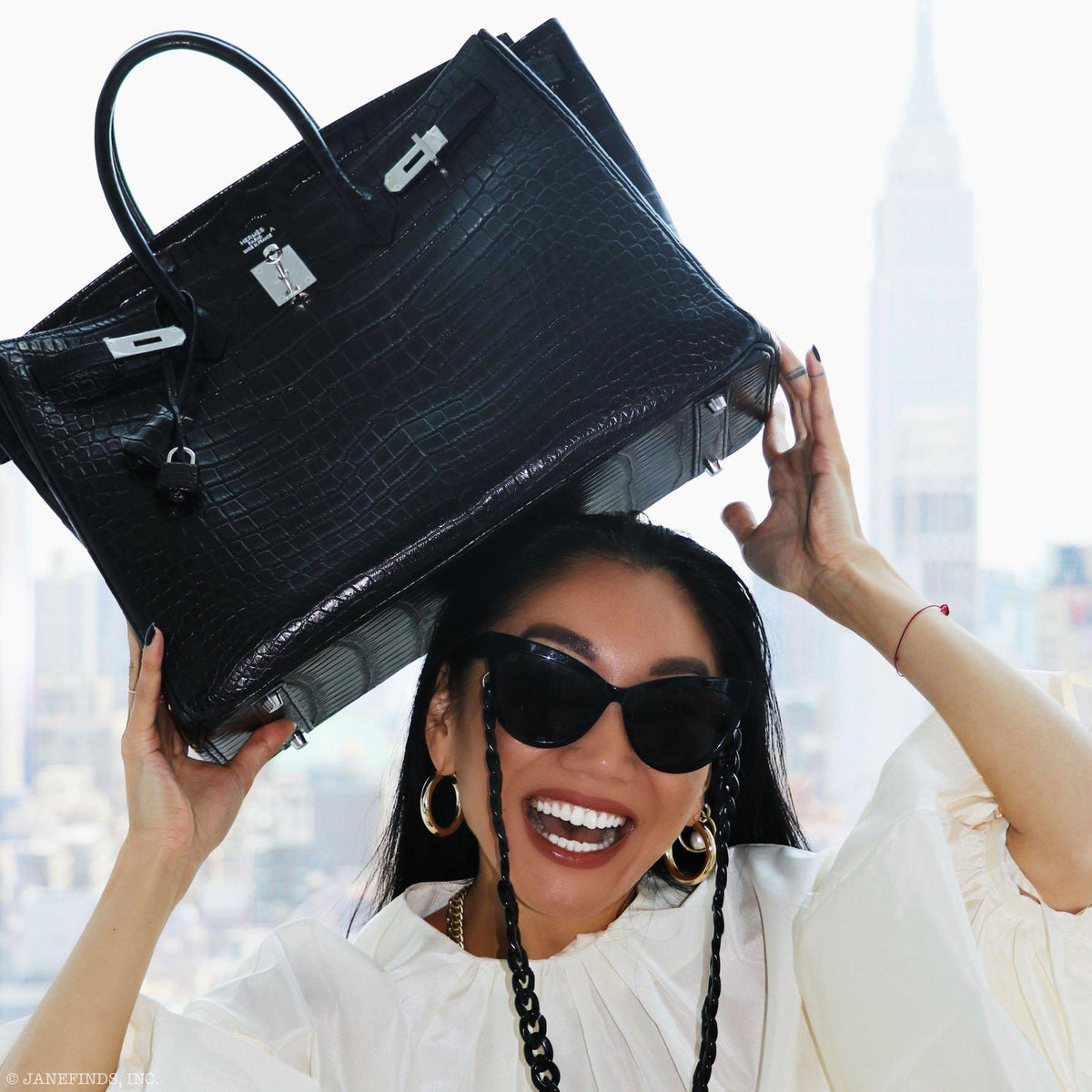 Hermès Birkin 40 Black Matte Porosus Crocodile Palladium Hardware - photo 2