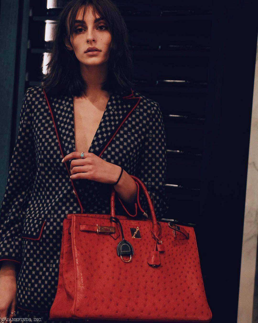 Hermes Birkin 40 Rouge Vif Ostrich with Gold Hardware - 1993, W Circle - image 19
