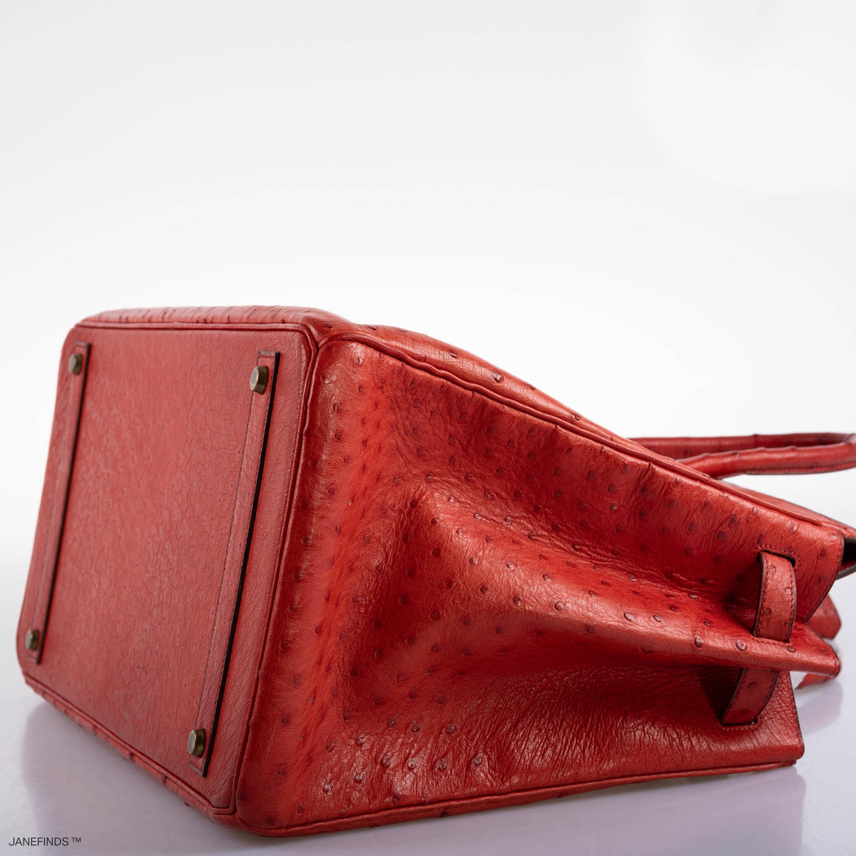 Hermes Birkin 40 Rouge Vif Ostrich with Gold Hardware - 1993, W Circle - image 21