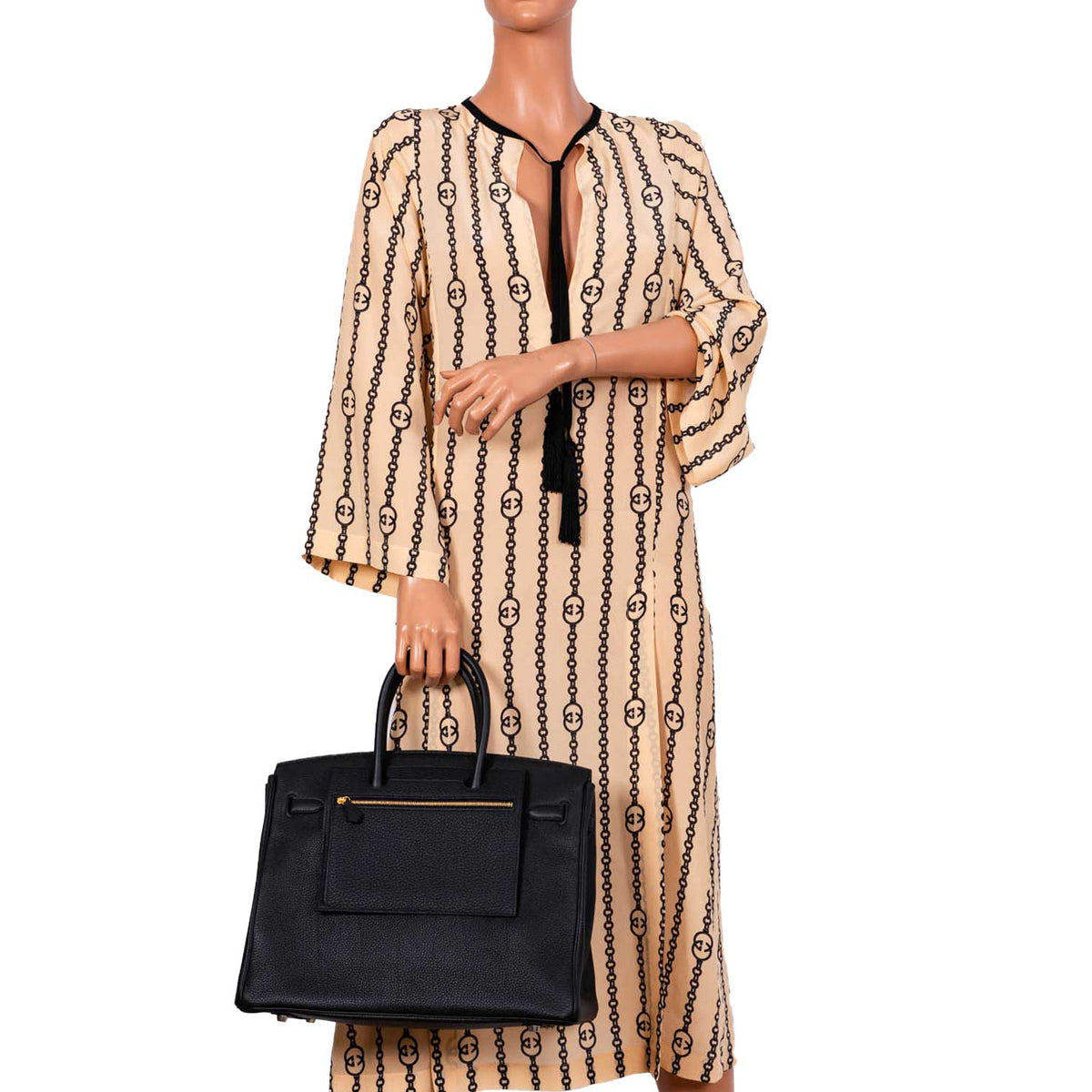 Hermes Birkin Pochette Backpocket Black Swift With Palladium Hardware - 2021, Z - image 3