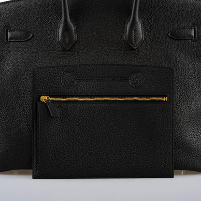 Hermes Birkin Pochette Backpocket Black Swift With Palladium Hardware - 2021, Z - image 5