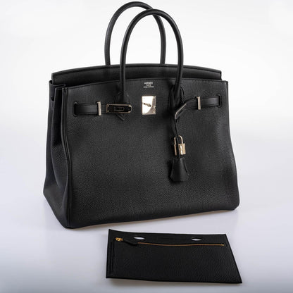 Hermes Birkin Pochette Backpocket Black Swift With Palladium Hardware - 2021, Z - image 6