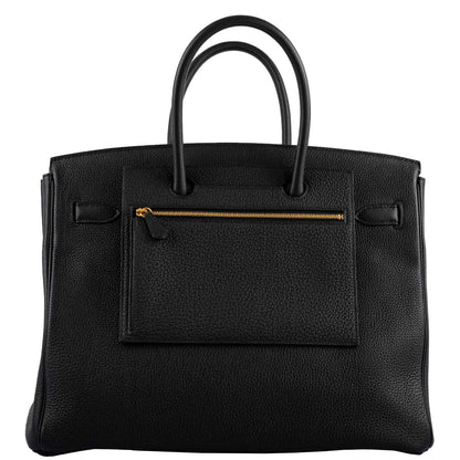 Hermes Birkin Pochette Backpocket Black Swift With Palladium Hardware - 2021, Z - image 1