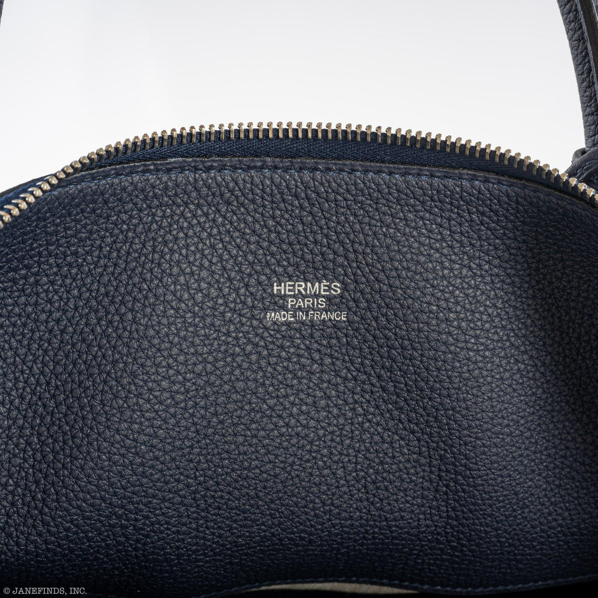 Hermes Bolide 40 Shark Indigo Blue Togo Unisex Bag Palladium Hardware - image 12
