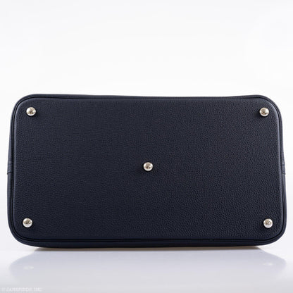 Hermes Bolide 40 Shark Indigo Blue Togo Unisex Bag Palladium Hardware - image 14