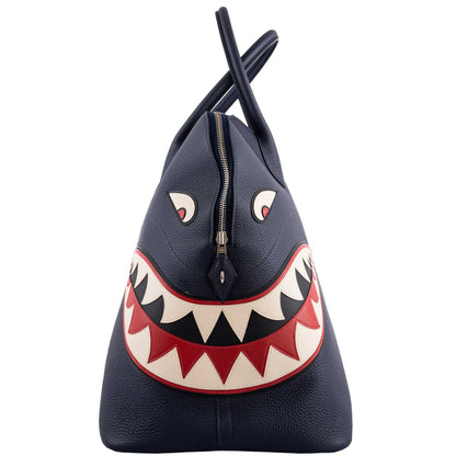 Hermes Bolide 40 Shark Indigo Blue Togo Unisex Bag Palladium Hardware - image 2