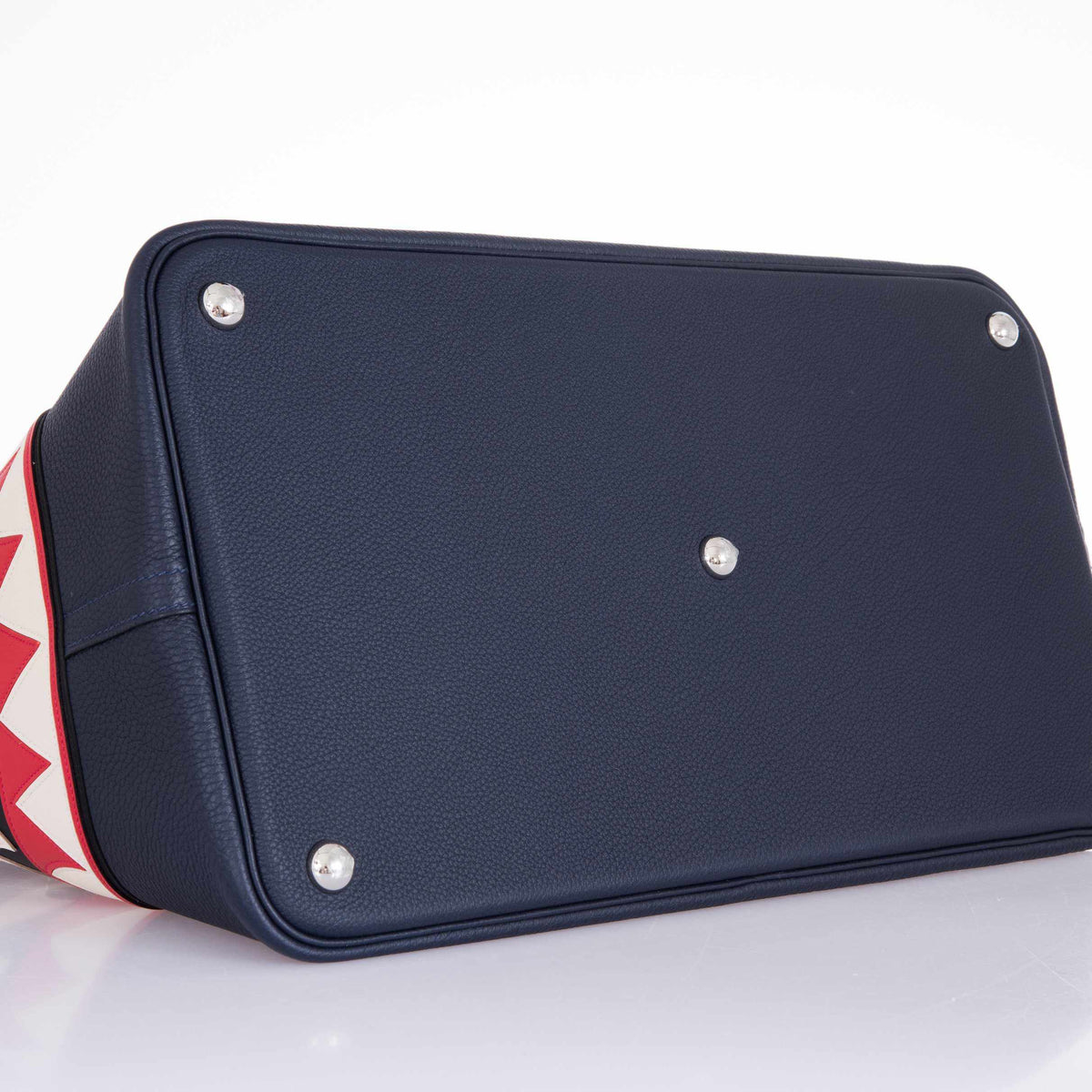 Hermes Bolide 40 Shark Indigo Blue Togo Unisex Bag Palladium Hardware - image 6