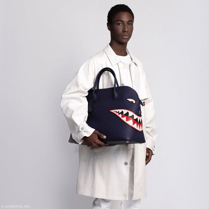 Hermes Bolide 40 Shark Indigo Blue Togo Unisex Bag Palladium Hardware - image 3