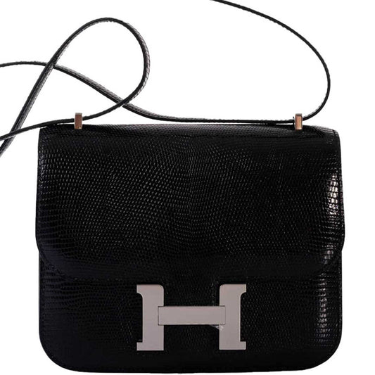 Hermès Constance 18 Black Salvator Lizard Palladium Hardware - 2021, Z - photo 1