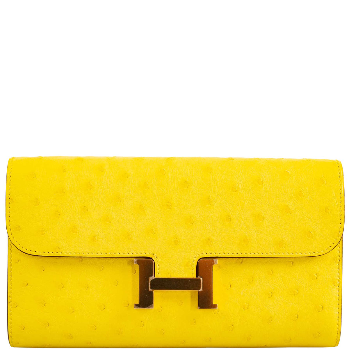 Hermès Constance Long to Go Wallet Citron Ostrich Gold Hardware - 2020, Y - photo 6