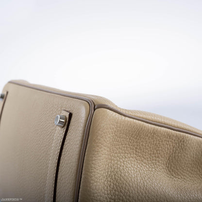Hermes HSS Birkin 35 Parchemin & Etoupe Epsom with Palladium Hardware - 2010, N Square - image 13