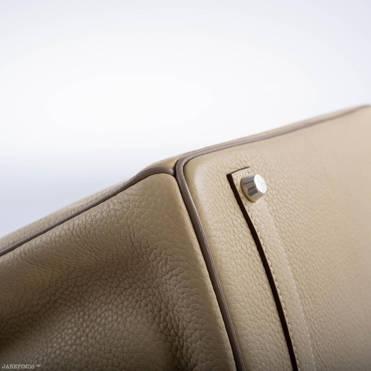 Hermes HSS Birkin 35 Parchemin & Etoupe Epsom with Palladium Hardware - 2010, N Square - image 14