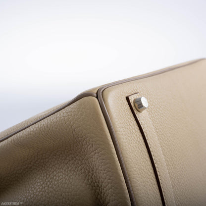 Hermes HSS Birkin 35 Parchemin & Etoupe Epsom with Palladium Hardware - 2010, N Square - image 14