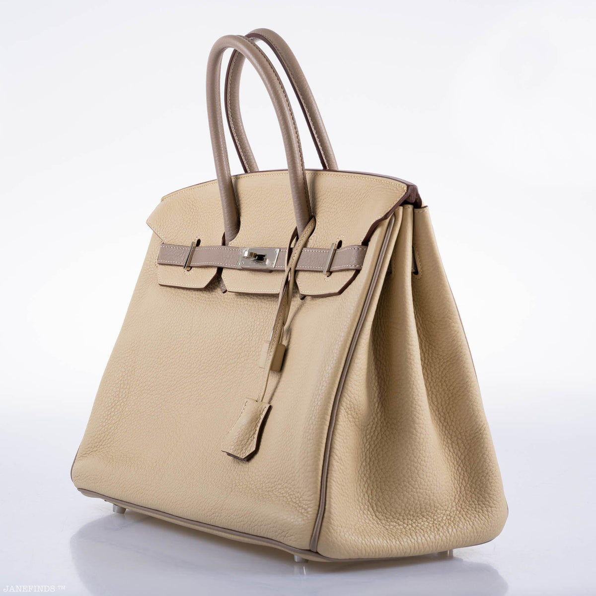 Hermes HSS Birkin 35 Parchemin & Etoupe Epsom with Palladium Hardware - 2010, N Square - image 4