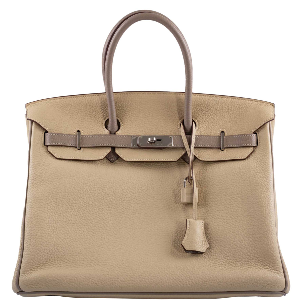 Hermes HSS Birkin 35 Parchemin & Etoupe Epsom with Palladium Hardware - 2010, N Square - image 1