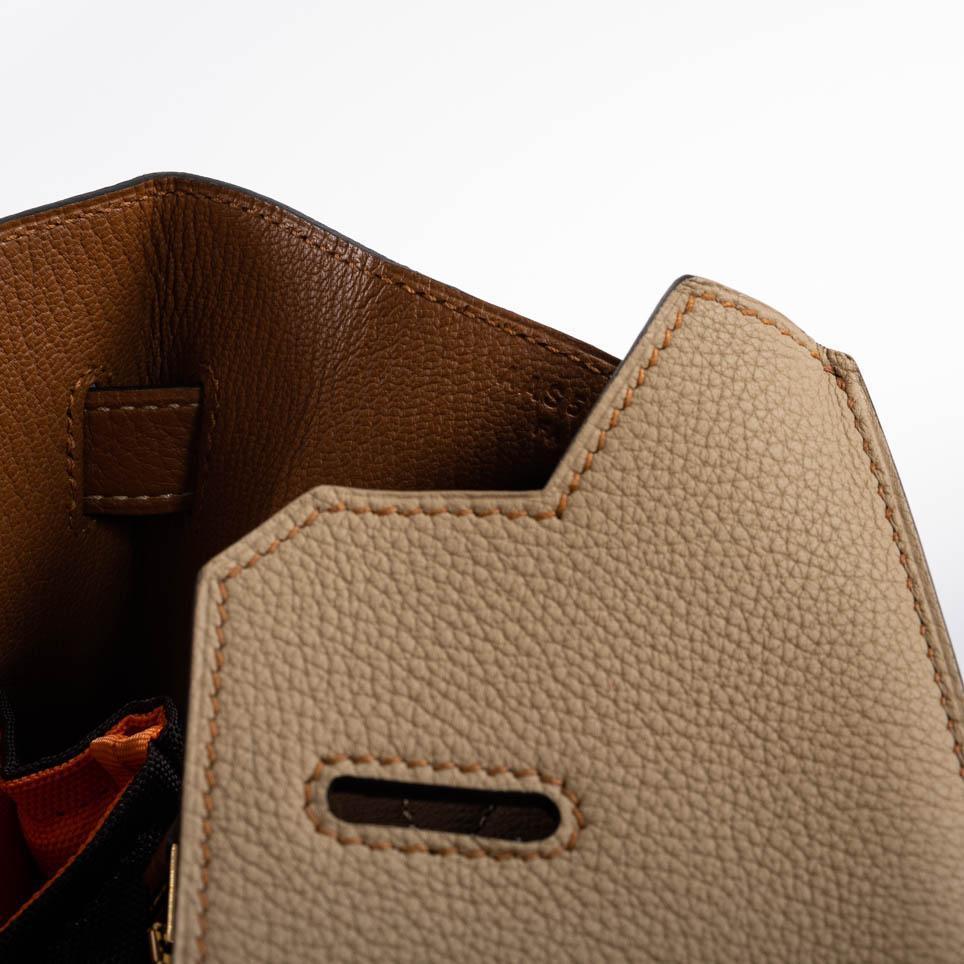 Hermès HSS Birkin 35 Trench & Gold Togo with Brushed Gold Hardware - 2017, A - photo 7