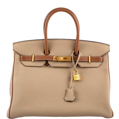 Hermès HSS Birkin 35 Trench & Gold Togo with Brushed Gold Hardware - 2017, A - photo 1