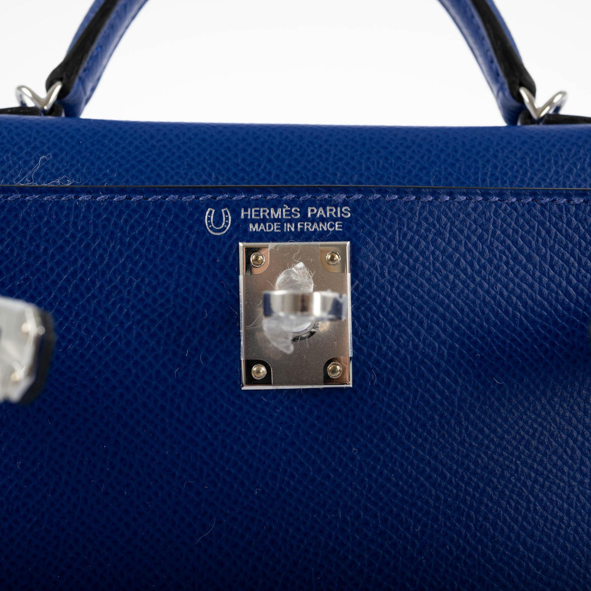 Hermes HSS Kelly 20 Mini II Sellier Blue Electric & Black Interior Epsom Palladium - 2021, Z - image 4