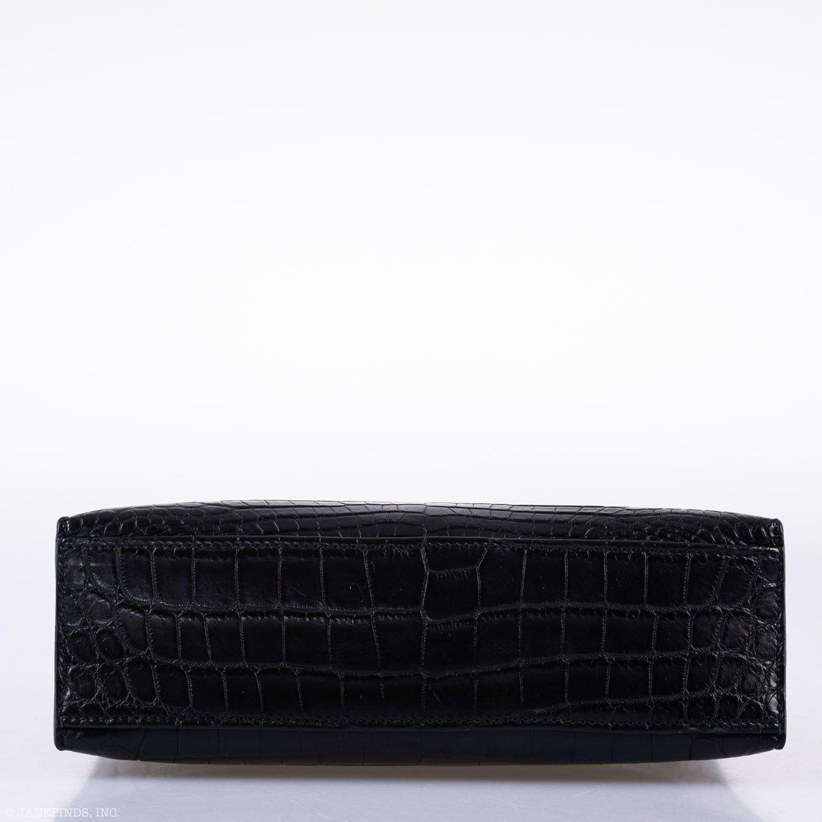 Hermes JPG Kelly Pochette Black Matte Niloticus Crocodile Palladium Hardware - Square L - image 4