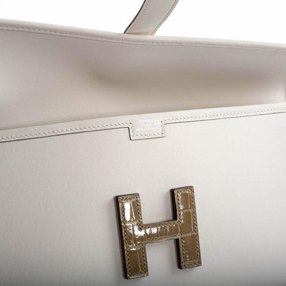 Hermes Jige Elan 29 Touch Nata Beige Swift Leather & Sable Alligator - 2021, Z - image 5