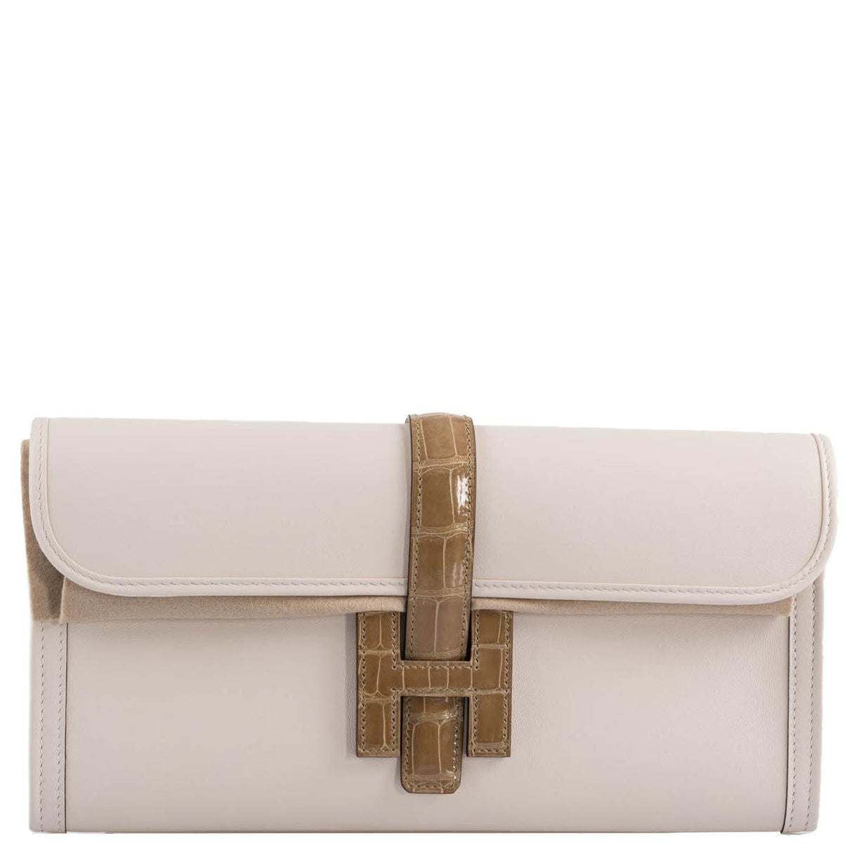 Hermes Jige Elan 29 Touch Nata Beige Swift Leather & Sable Alligator - 2021, Z - image 1