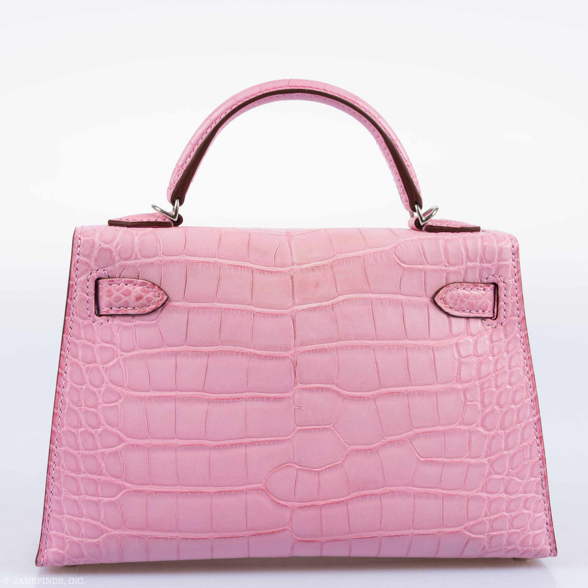 Hermes Kelly 20 Mini II Sellier 5P Bubblegum Matte Pink Alligator Palladium Hardware - 2020, Y - image 5