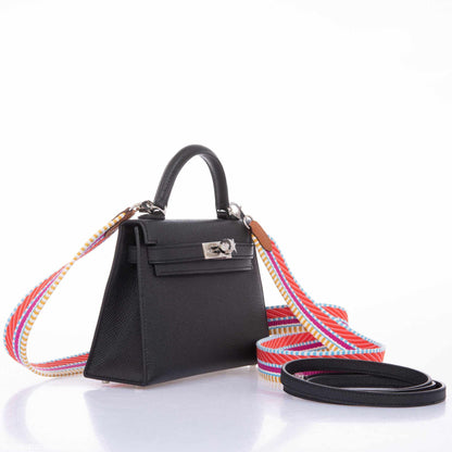 Hermès Kelly 20 Mini II Sellier Black Epsom Palladium Hardware - 2020, Y - photo 11