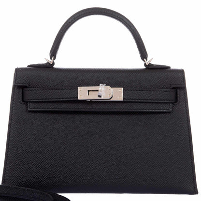 Hermès Kelly 20 Mini II Sellier Black Epsom Palladium Hardware - 2020, Y - photo 2
