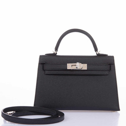 Hermès Kelly 20 Mini II Sellier Black Epsom Palladium Hardware - 2020, Y - photo 3