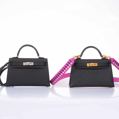 Hermès Kelly 20 Mini II Sellier Black Epsom Palladium Hardware - 2020, Y - photo 6