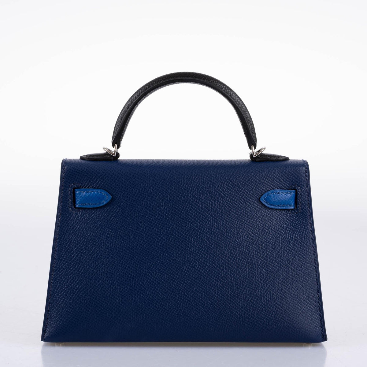 Hermes Kelly 20 Mini II Sellier Bleu Sapphire, Bleu France, Noire Epsom Palladium Hardware- 2021, Z - image 9