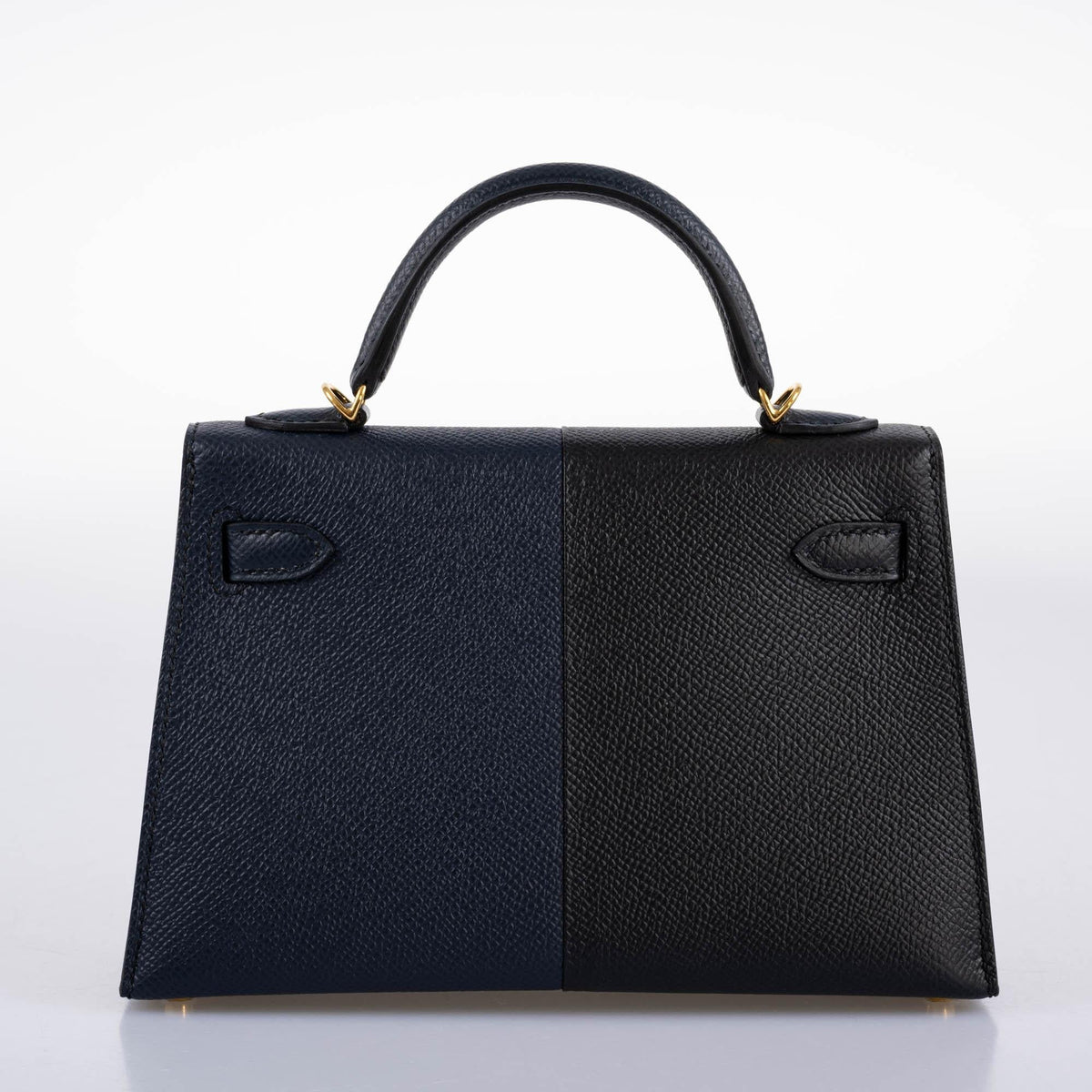 Hermes Kelly 20 Mini II Sellier "Casaque" style Black, Indigo & Rouge H Epsom with Gold Hardware - 2021, Z - image 3