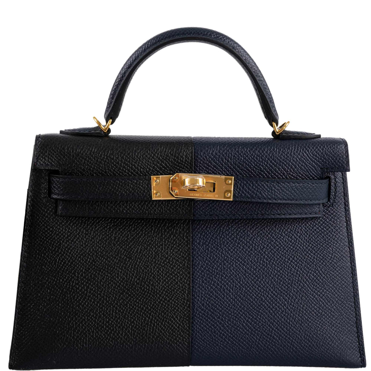 Hermes Kelly 20 Mini II Sellier "Casaque" style Black, Indigo & Rouge H Epsom with Gold Hardware - 2021, Z - image 1