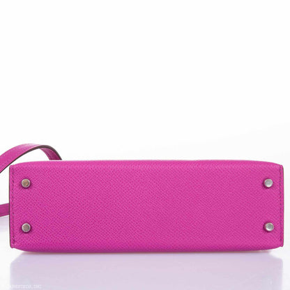 Hermes Kelly 20 Mini II Sellier Magnolia Epsom leather Palladium Hardware - 2018, C - image 10