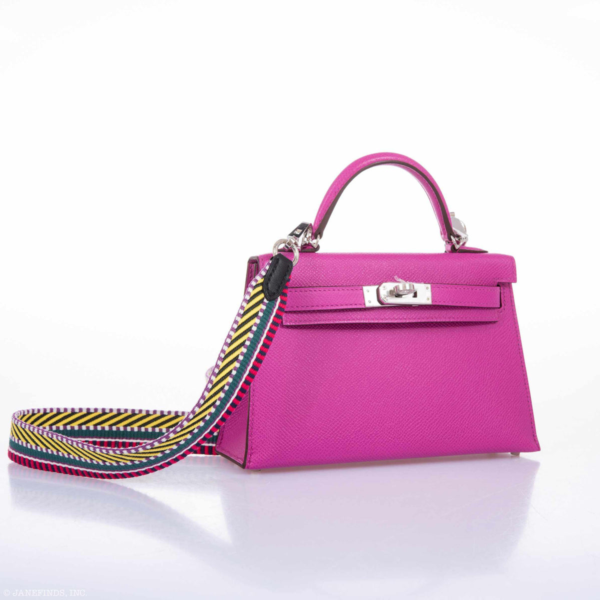 Hermes Kelly 20 Mini II Sellier Magnolia Epsom leather Palladium Hardware - 2018, C - image 12