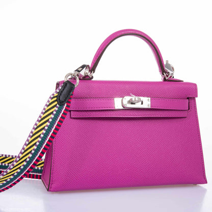 Hermes Kelly 20 Mini II Sellier Magnolia Epsom leather Palladium Hardware - 2018, C - image 13