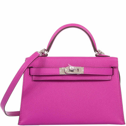 Hermes Kelly 20 Mini II Sellier Magnolia Epsom leather Palladium Hardware - 2018, C - image 7