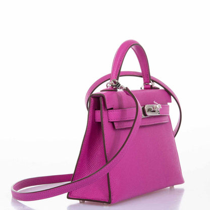 Hermes Kelly 20 Mini II Sellier Magnolia Epsom leather Palladium Hardware - 2018, C - image 8