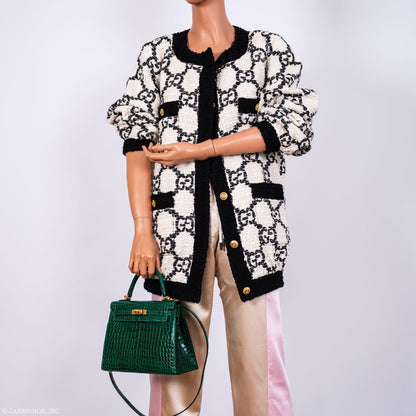 Hermes Kelly 25 HSS Sellier Emerald Nilo Crocodile & Cassis Brushed Gold Hardware - 2018, C - image 22