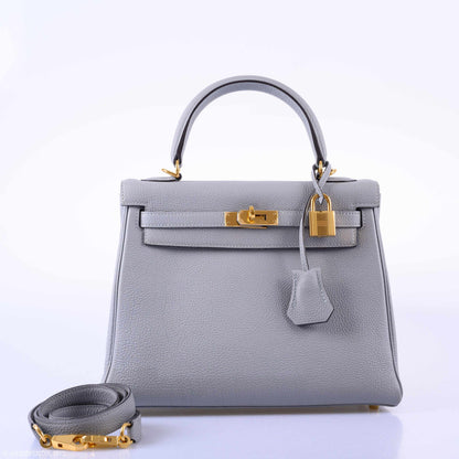 Hermès Kelly 25 Retourne Blue Glacier Togo Gold Hardware - 2016, X - photo 5