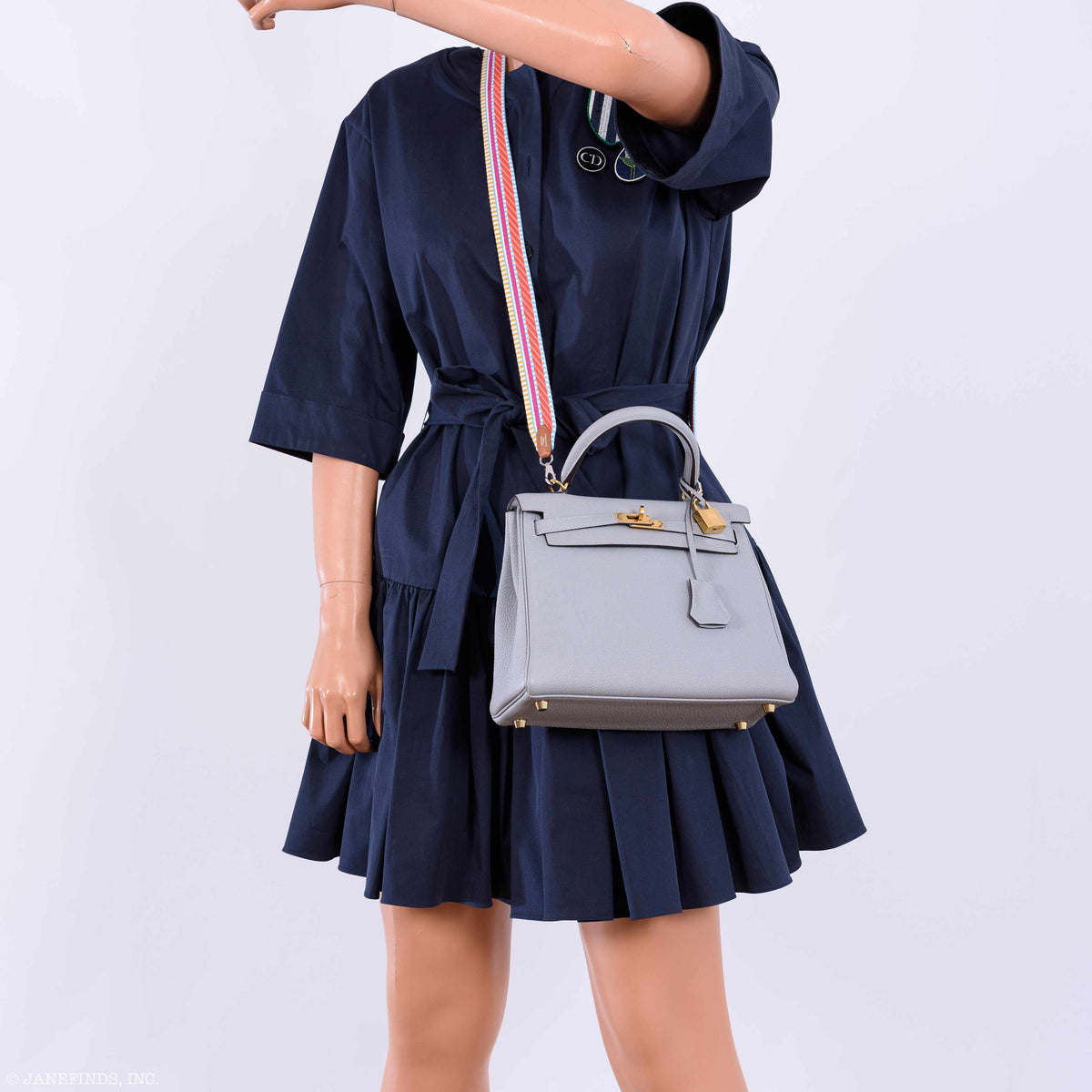 Hermès Kelly 25 Retourne Blue Glacier Togo Gold Hardware - 2016, X - photo 8