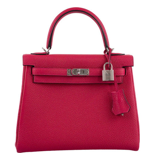 Hermès Kelly 25 Retourne Framboise Togo Palladium Hardware - 2021, Z - photo 1
