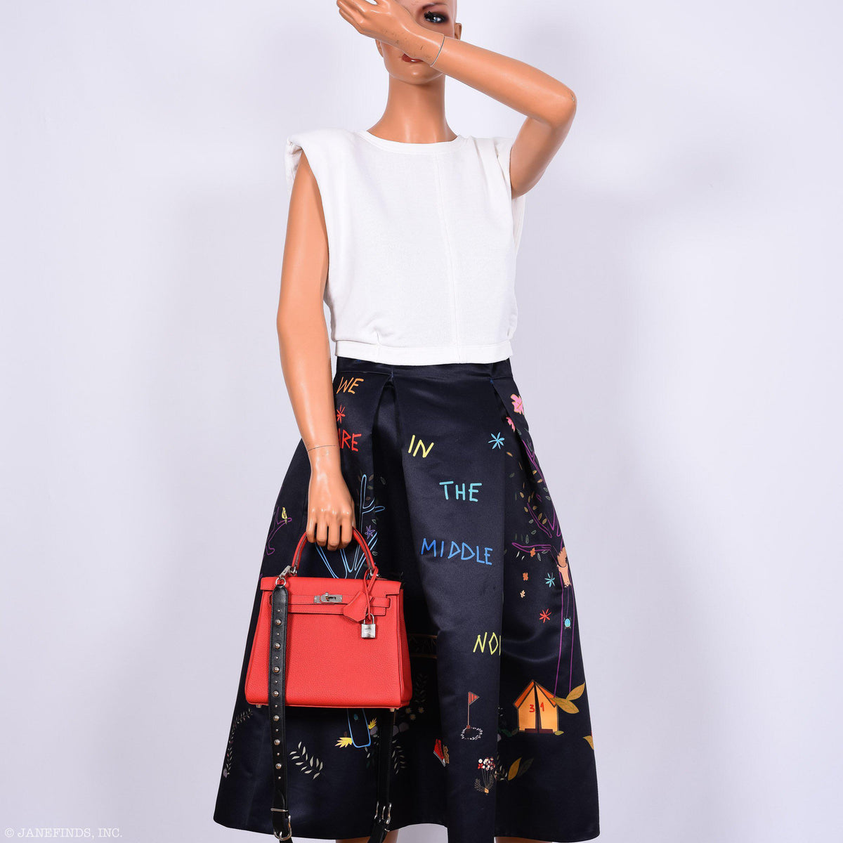 Hermès Kelly 25 Retourne Rouge Pivoine Togo Palladium Hardware - 2019, D - photo 11