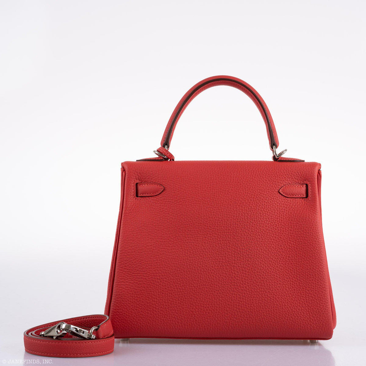 Hermès Kelly 25 Retourne Rouge Pivoine Togo Palladium Hardware - 2019, D - photo 12