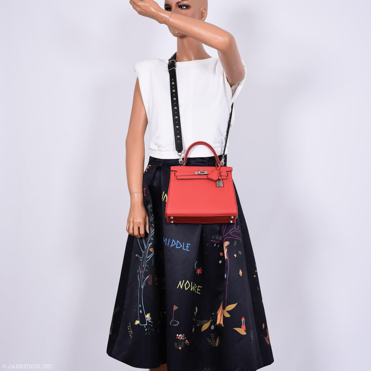 Hermès Kelly 25 Retourne Rouge Pivoine Togo Palladium Hardware - 2019, D - photo 8