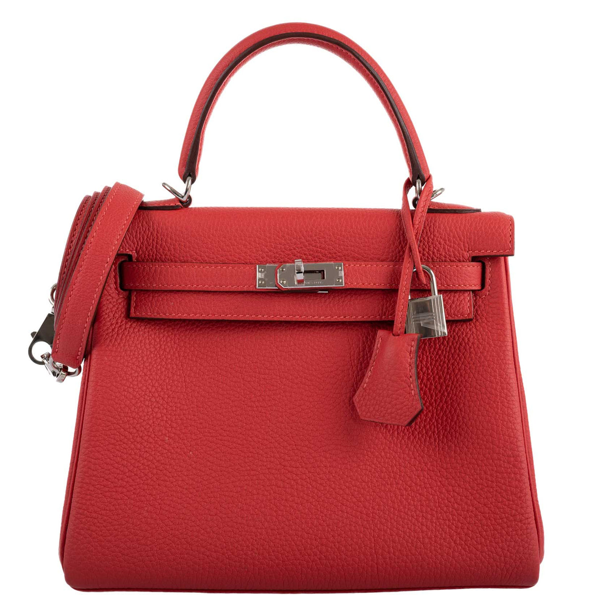 Hermès Kelly 25 Retourne Rouge Pivoine Togo Palladium Hardware - 2019, D - photo 1